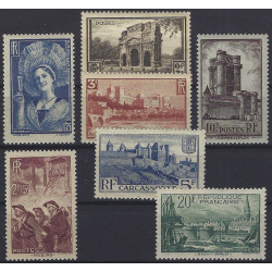 Sites et monuments timbres de France N°388-394 série neuf**.
