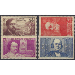 Chômeurs intellectuels timbres de France N°436-439 série neuf**.