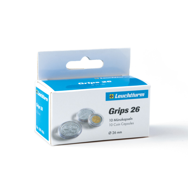 Capsules rondes 26mm pour monnaies 2 euros commémoratives.