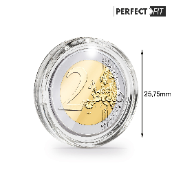 Capsules rondes ULTRA PERFECT FIT pour pièces de 2 euros.