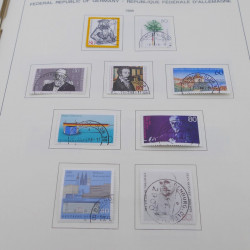 Collection timbres d'Allemagne RFA 1975-1993 oblitéré complet en album Safe.