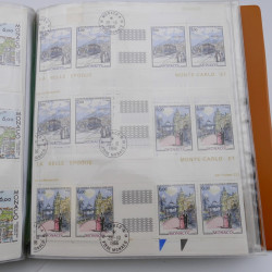 Lot massif de timbres de Monaco neufs et oblitérés en 6 albums.