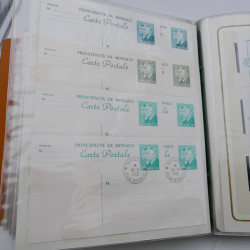 Lot massif de timbres de Monaco neufs et oblitérés en 6 albums.