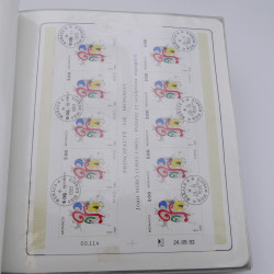 Lot massif de timbres de Monaco neufs et oblitérés en 6 albums.