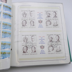 Lot massif de timbres de Monaco neufs et oblitérés en 6 albums.