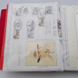 Collection timbres commémoratifs de France neufs et oblitérés.