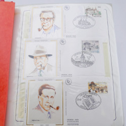 Collection timbres commémoratifs de France neufs et oblitérés.