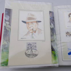 Collection timbres commémoratifs de France neufs et oblitérés.