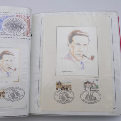 Collection timbres commémoratifs de France neufs et oblitérés.