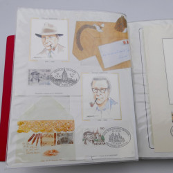 Collection timbres commémoratifs de France neufs et oblitérés.
