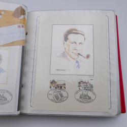 Collection timbres commémoratifs de France neufs et oblitérés.