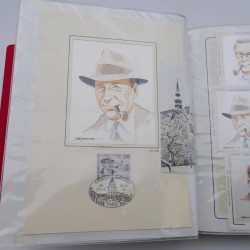 Collection timbres commémoratifs de France neufs et oblitérés.