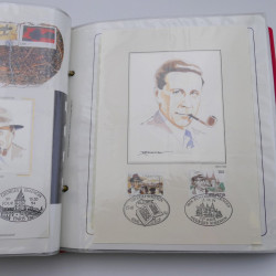 Collection timbres commémoratifs de France neufs et oblitérés.