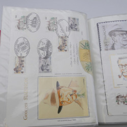 Collection timbres commémoratifs de France neufs et oblitérés.