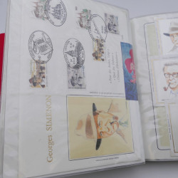 Collection timbres commémoratifs de France neufs et oblitérés.