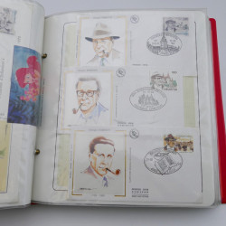 Collection timbres commémoratifs de France neufs et oblitérés.