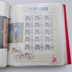 Collection timbres commémoratifs de France neufs et oblitérés.