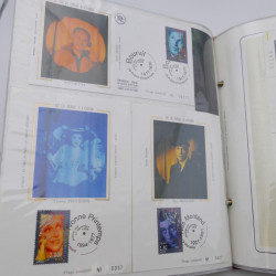 Collection timbres commémoratifs de France neufs et oblitérés.