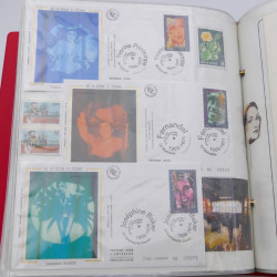 Collection timbres commémoratifs de France neufs et oblitérés.