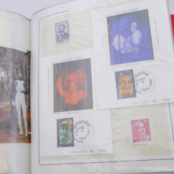 Collection timbres commémoratifs de France neufs et oblitérés.