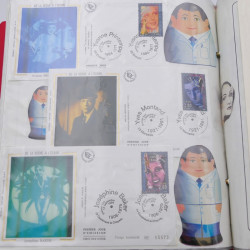 Collection timbres commémoratifs de France neufs et oblitérés.