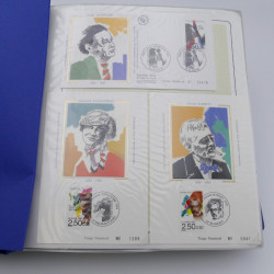 Collection timbres commémoratifs de France oblitérés.