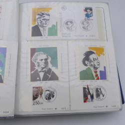 Collection timbres commémoratifs de France oblitérés.