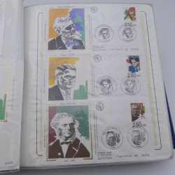 Collection timbres commémoratifs de France oblitérés.