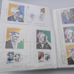 Collection timbres commémoratifs de France oblitérés.