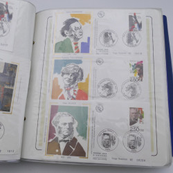 Collection timbres commémoratifs de France oblitérés.