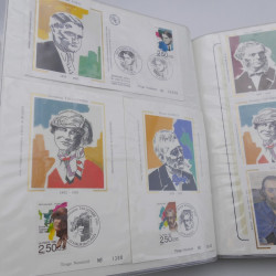Collection timbres commémoratifs de France oblitérés.