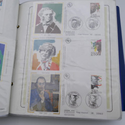 Collection timbres commémoratifs de France oblitérés.
