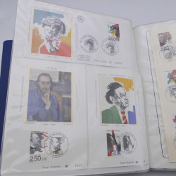 Collection timbres commémoratifs de France oblitérés.