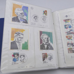 Collection timbres commémoratifs de France oblitérés.