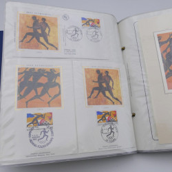 Collection timbres commémoratifs de France oblitérés.