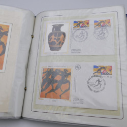 Collection timbres commémoratifs de France oblitérés.