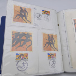 Collection timbres commémoratifs de France oblitérés.