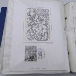 Collection timbres commémoratifs de France oblitérés.