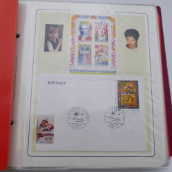 Collection timbres commémoratifs de France oblitérés.