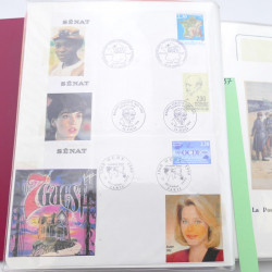 Collection timbres commémoratifs de France oblitérés.