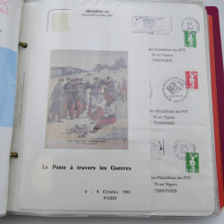 Collection timbres commémoratifs de France oblitérés.