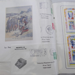 Collection timbres commémoratifs de France oblitérés.
