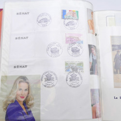 Collection timbres commémoratifs de France oblitérés.
