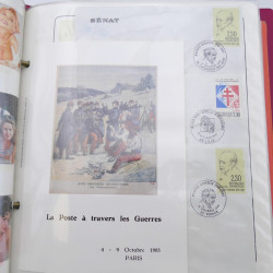 Collection timbres commémoratifs de France oblitérés.