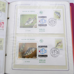 Collection timbres commémoratifs de France oblitérés.