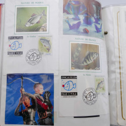 Collection timbres commémoratifs de France oblitérés.