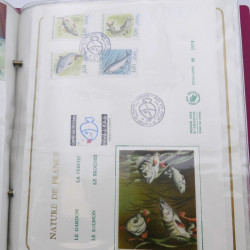 Collection timbres commémoratifs de France oblitérés.