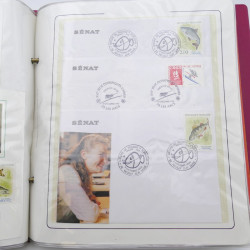 Collection timbres commémoratifs de France oblitérés.