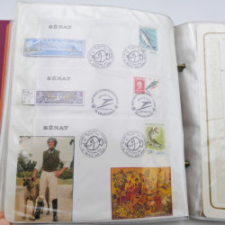 Collection timbres commémoratifs de France oblitérés.