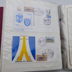 Collection timbres commémoratifs de France oblitérés.